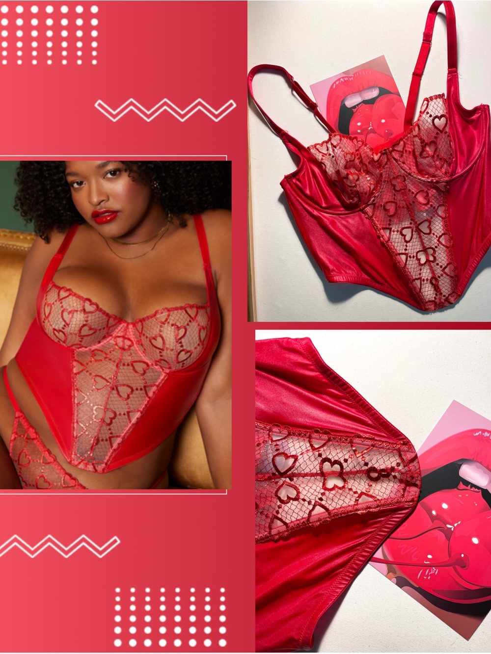 ♥️ Savage X Fenty Heart Shaped Glossy Flossy Bustier